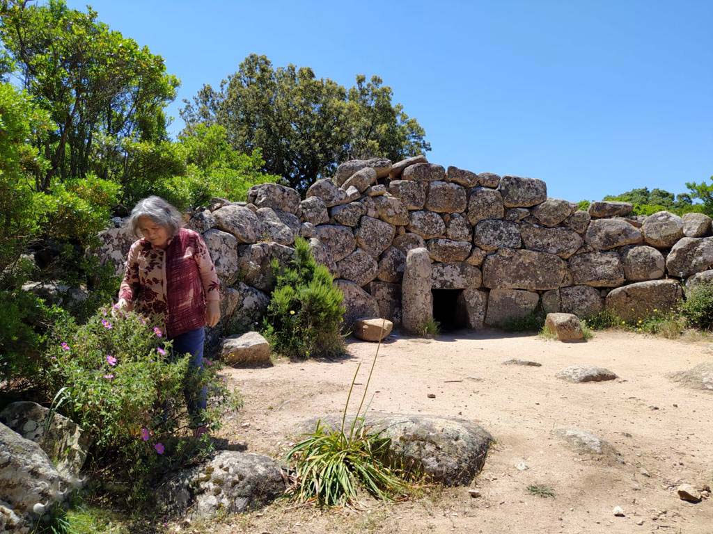 The Shaman Anna Montis in an ancient Sardinian Giant Tomb